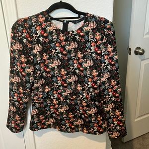 Gorgeous Zara long sleeve blouse with peplum